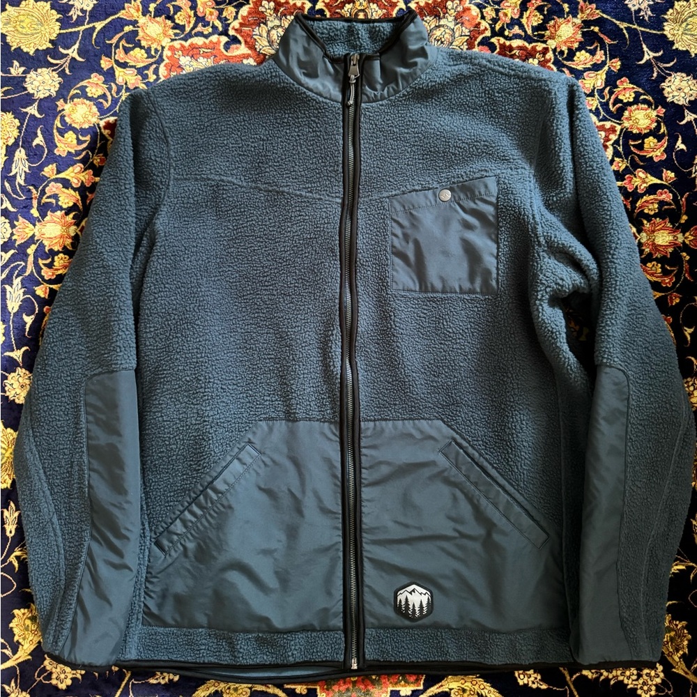 NWT Legendary Whitetails men’s slate blue fleece full-zip jacket, size LT